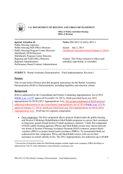 Special Attention of: Notice Public Housing Agencies Public Housing Hub Office Directors