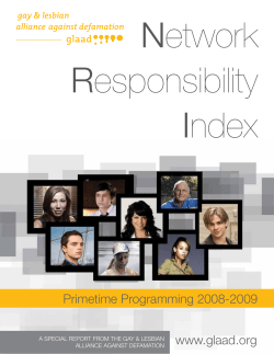Network Responsibility Index Primetime Programming 2008-2009