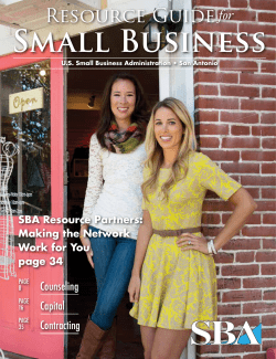 Small Business Resource Guide for Counseling
