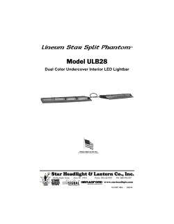 Model ULB28  Lineum Star Split Phantom Dual Color Undercover Interior LED Lightbar