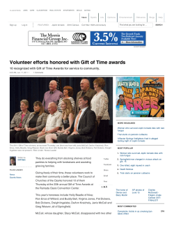 Volunteer efforts honored with Gift of Time awards