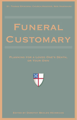 Funeral Customary ! Planning for a Loved One’s Death,