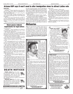 DAILY NEWS-SUN Death Notices/News A9
