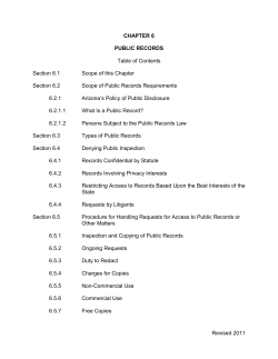 Table of Contents  Section 6.1 Scope of this Chapter