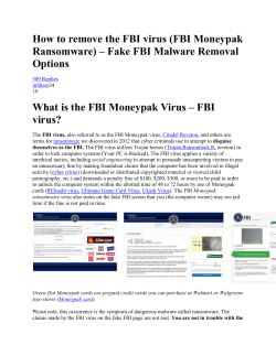 How to remove the FBI virus (FBI Moneypak Options