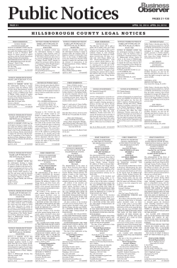 Public Notices PAGES 21-108 PAGE 21