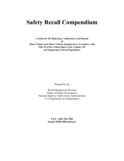 Safety Recall Compendium