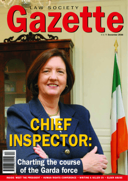 Gazette CHIEF INSPECTOR: Charting the course