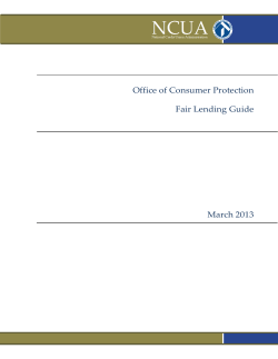 Office of Consumer Protection Fair Lending Guide March 2013