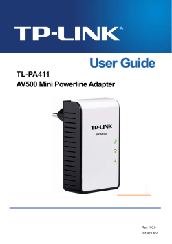 TL-PA411 AV500 Mini Powerline Adapter  Rev: 1.0.0