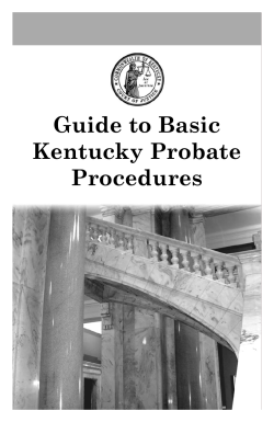 Guide to Basic Kentucky Probate Procedures