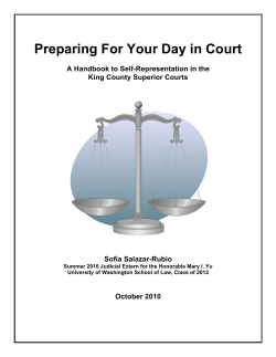 Preparing For Your Day in Court  King County Superior Courts