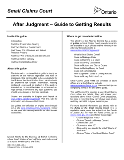 Small Claims Court After Judgment – Guide to Getting Results