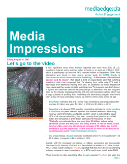 Media Impressions Let’s go to the video