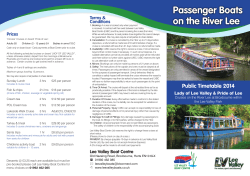 Passenger Boats on the River Lee Terms &amp; Conditions