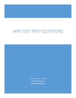 WIKI TEST PREP QUESTIONS Abhas Gupta and A. Ian Wong