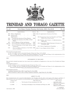 TRINIDAD AND TOBAGO GAZETTE V . 48