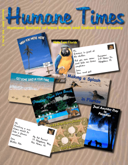 Humane Society of Vero Beach and Indian River County Summer 2009