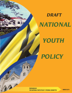 PREPARED BY: MARCH 2011 THE NATIONAL YOUTH POLICY  STEERING COMMITTEE