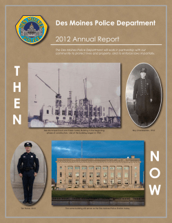 Des Moines Police Department 2012 Annual Report