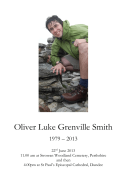 Oliver Luke Grenville Smith 1979 – 2013