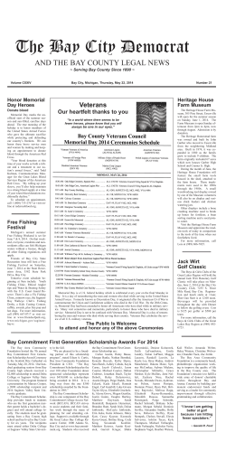 The Bay City Democrat AND THE BAY COUNTY LEGAL NEWS Veterans