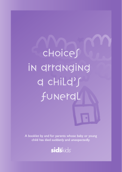 Choices in arranging a child’s funeral