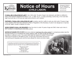 Notice of Hours (CHILD LABOR)