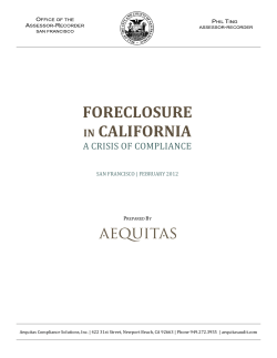 FORECLOSURE CALIFORNIA IN
