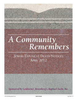 A Community Remembers J E