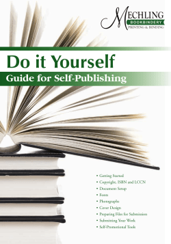 Do it Yourself Guide for Self-Publishing