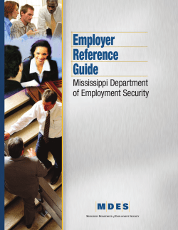 Employer Reference Guide Mississippi Department