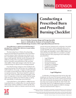 Conducting a Prescribed Burn and Prescribed Burning Checklist