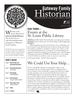 Historian Gateway Family W Events at the