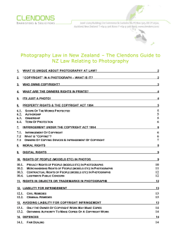 Photography Law in New Zealand – The Clendons Guide to
