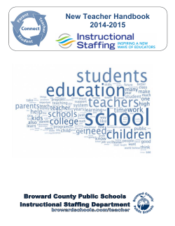 New Teacher Handbook 2014-2015