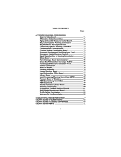 TABLE OF CONTENTS  Page APPOINTED BOARDS &amp; COMMISSIONS