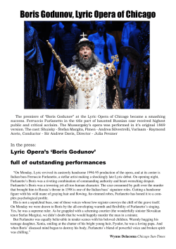 Boris Godunov, Lyric Opera of Chicago