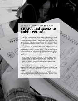 FERPA and access to public records