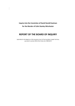 REPORT OF THE BOARD OF INQUIRY