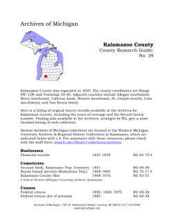 Archives of Michigan Kalamazoo County  County Research Guide: