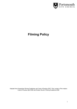 Filming Policy