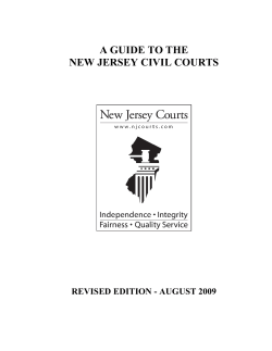 A GUIDE TO THE NEW JERSEY CIVIL COURTS