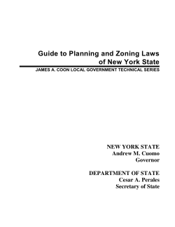 Guide to Planning and Zoning Laws of New York State
