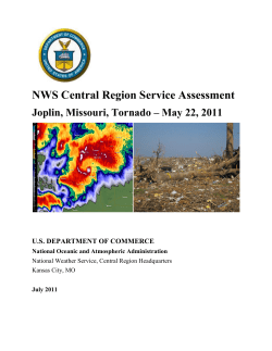 NWS Central Region Service Assessment  U.S. DEPARTMENT OF COMMERCE