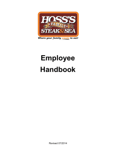 Employee Handbook  Revised 07/2014