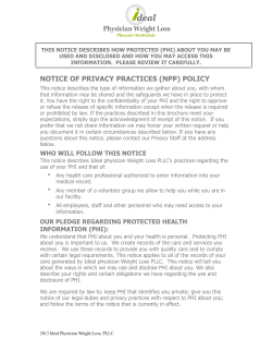THIS NOTICE DESCRIBES HOW PROTECTED (PHI) ABOUT YOU MAY BE