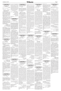 Tribune October 9, 2013 Page 1 Legal Notice