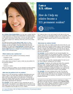 How do I help my relative become a U.S. permanent resident?