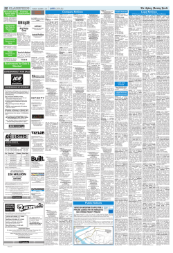 The Sydney Morning Herald 22 CLASSIFIEDS